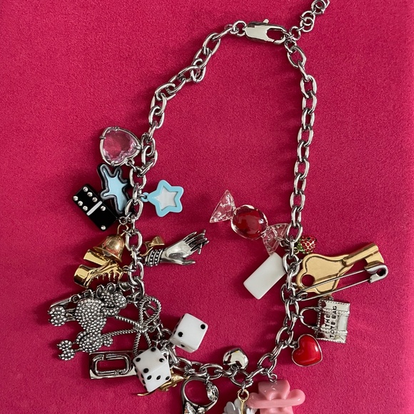 MARC JACOBS Silver 'The Sticker Charm Statement' Necklace - Picture 5 of 6
